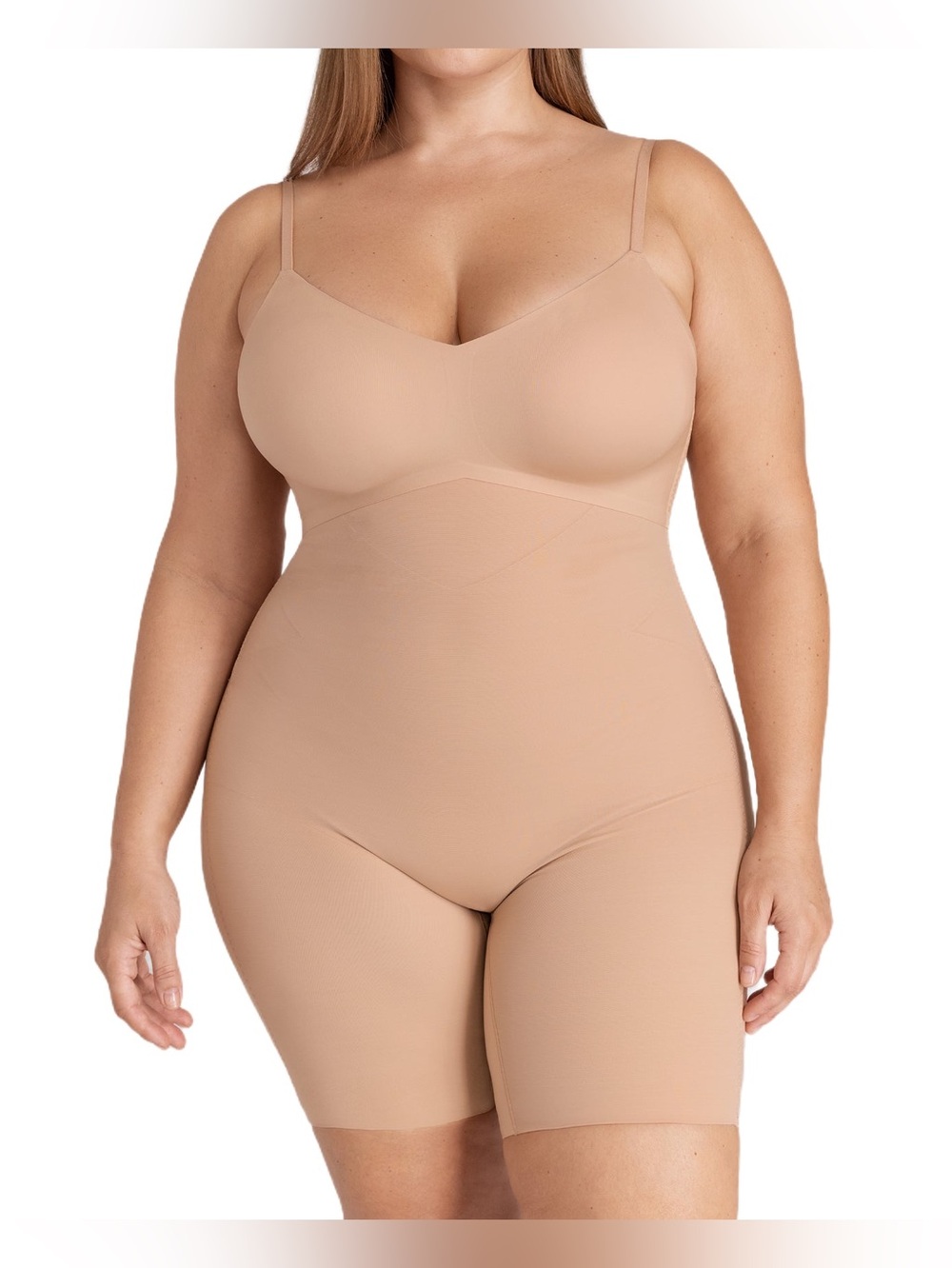 Honeylove Nude Sand Full-Body Sculpting Bodysuit Sz. L